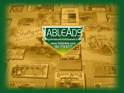 Welcome to TableAds®! Table Top Advertising!